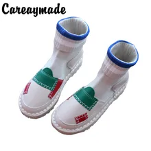 Careaymade-2018 new Martin boots female art student Korean Edition, thin boots, knitted medium elastic tube, female boots Careaymade-2018 new Martin boots female art student Korean Edition, thin boots, knitted medium elastic tube, female boots
