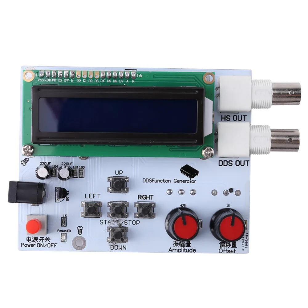 

DDS Function Signal Generator Module Signal Source Board Frequency Synthesizer Sine/Square/Sawtooth Wave Kit (White) Hot Sale