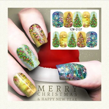 

Fashion nail applique Japanese watermark full patch winter Christmas multi-color variety
