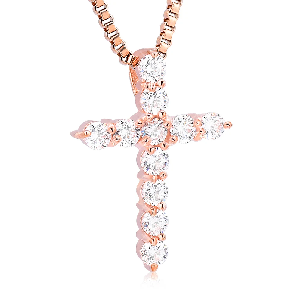 5889 Cross CZ Pendant Christian Religious Necklace for Girlfriend Mother's Day Gifts Rhinestone Jewelry | Украшения и