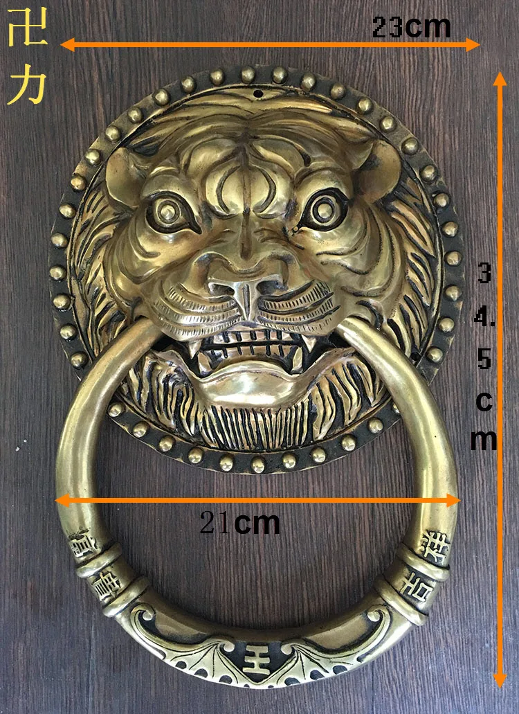 Industry specializing in the production of Chinese antique copper Shoutou tiger copper lion head door ring