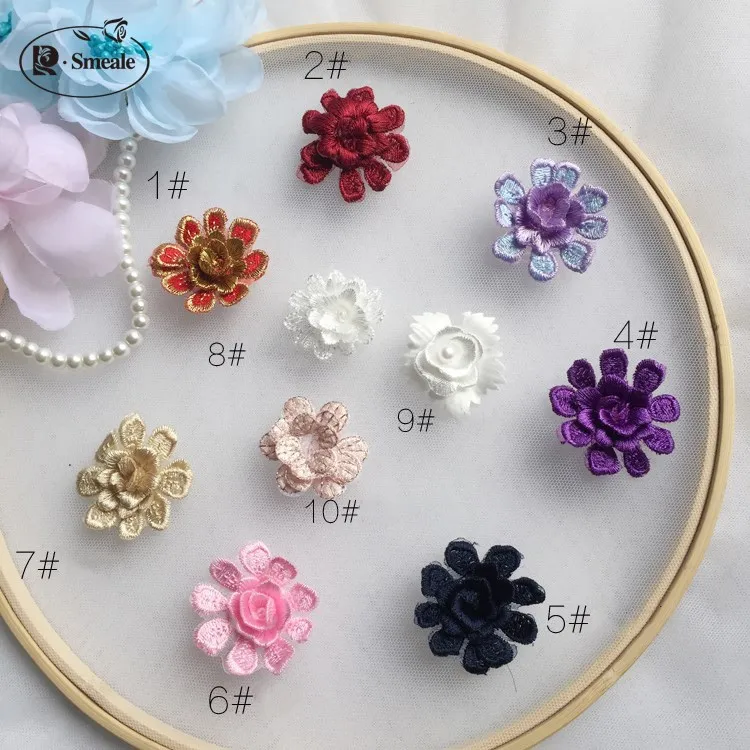 

20pcs New fashion 3D flowers cloth paste Wedding Dress Adornment DIY clothing accessories RS1990