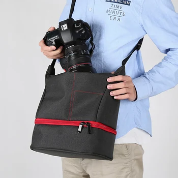 

Fashion HUWANG Digital Camera Shoulders Padded Backpack Bag Case Waterproof Shockproof Small Bags For Canon For Nikon For Sony