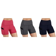 Yoga Shorts Women High Waist Butt Lifting Push Up Tight Sports Tights Short Trousers For Running