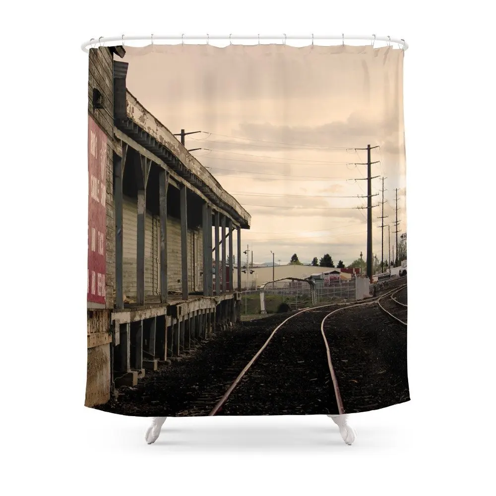 Industrial Redmond Shower Curtain Set Bath Curtain For Bathroom With