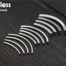 Uglyless Настоящее S925 стерлингового серебра трубы квадратного сечения фурнитура для бусин ювелирных украшений Hand-Made изогнутая труба Spacer Бусины Ручной Работы Выводы Bijoux(украшения своими руками