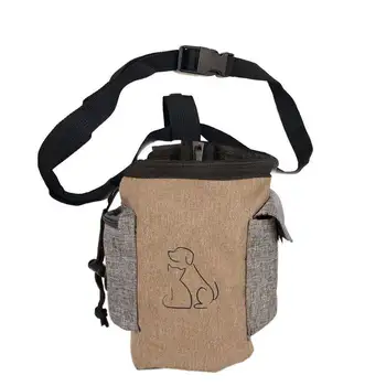 

Dog Treat Pouch Pet Hands Training Waist Bag Drawstring Carries Lovely Dogs Patterns