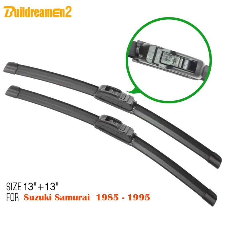 Buildreamen2 New Car Bracketless Soft Rubber Wiper Blade 1 Pair Vehicle