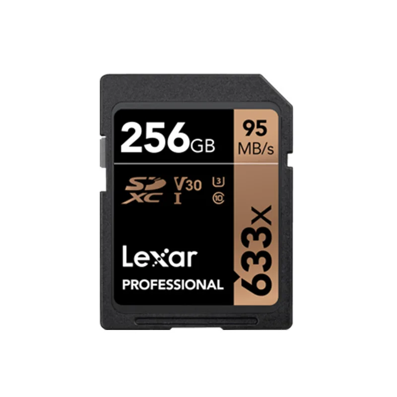 Lexar 633x SD карта, 32 ГБ, класс 10, 95 МБ/с. UHS-I слот для карт памяти 64 ГБ 128 ГБ 256 V30 U3 для 1080p Full-HD 4K Камера - Емкость: 256GB