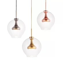 Modern Restaurant Led Pendant Lights Clear Glass Lampshade Parlor Hanglamp Bedroom Bar Coffee shop Pendant Lamp Home Loft Deco bdbqbl studio kelly pendant lights painte hollow metal led spherical pendant lamp ac 90 260v bedroom study parlor hanglamp