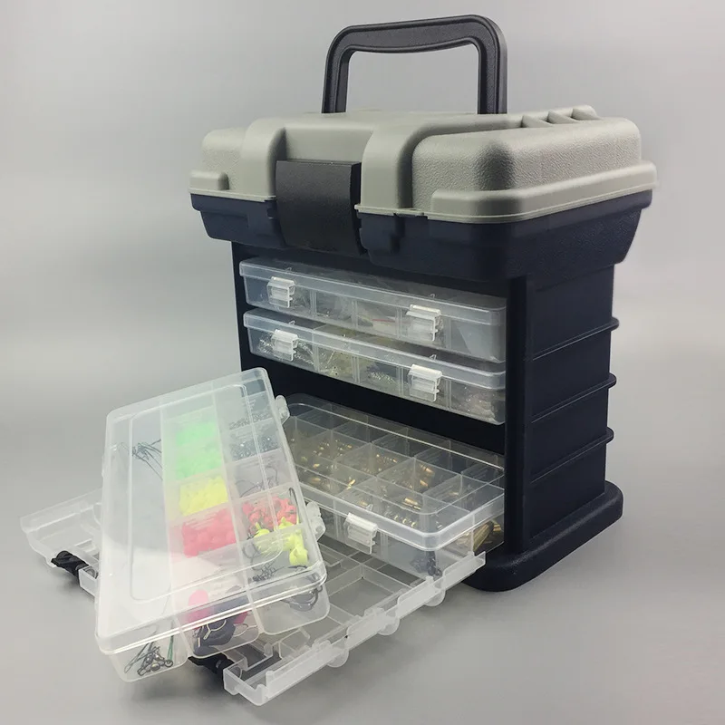 

Fishing Lure Bait Hooks Container Portable 5 Layer 26*15*26cm Storage Box with Handle Plastic Case Outdoor Organizer 1PCS X190