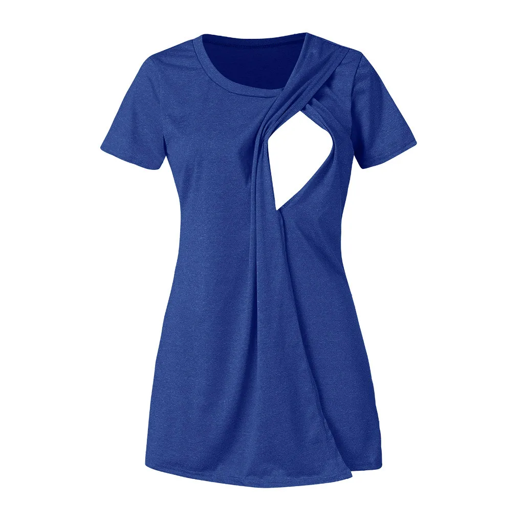 Women's Maternity Breastfeeding Tunic Short Sleeve Layered Nursing Tops Blouse Allaitement Vetement Femme 2019 Ropa Mujer | Мать и