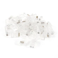 IMC 50 Quente Pcs Rede LAN CAT5E RJ45 8P8C Modular Plug Jack Claro