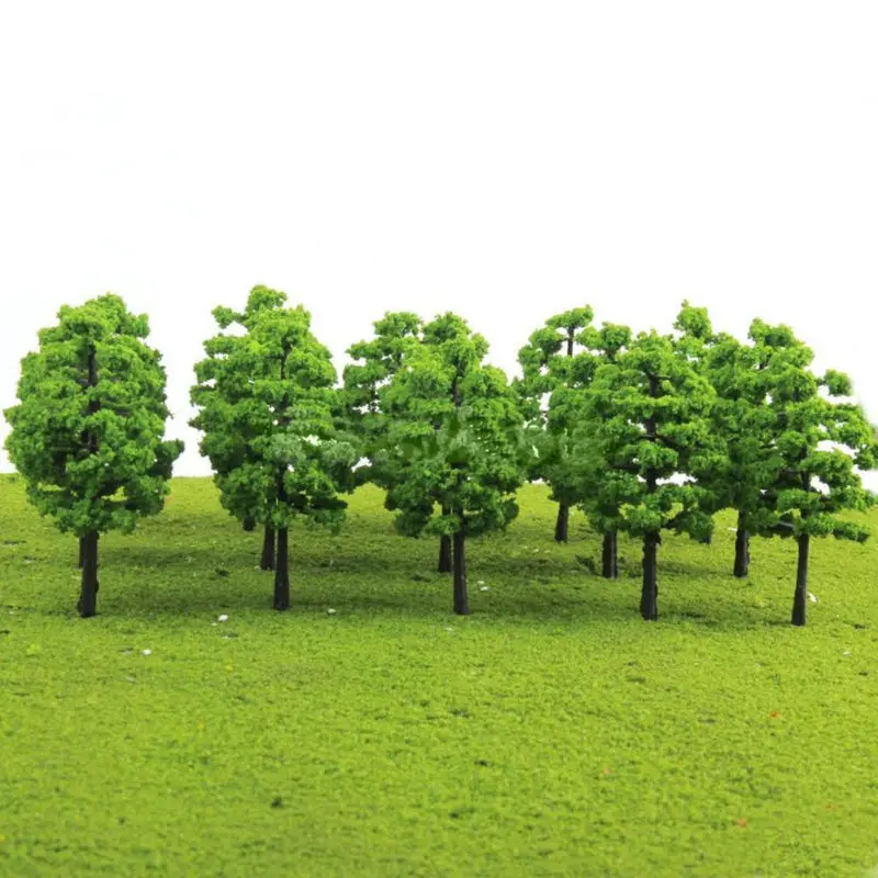 Модель поверхности деревья декорации миниатюрный пластиковый зеленый сад поезд диорама Wargame Park 20 шт./компл. 7 см