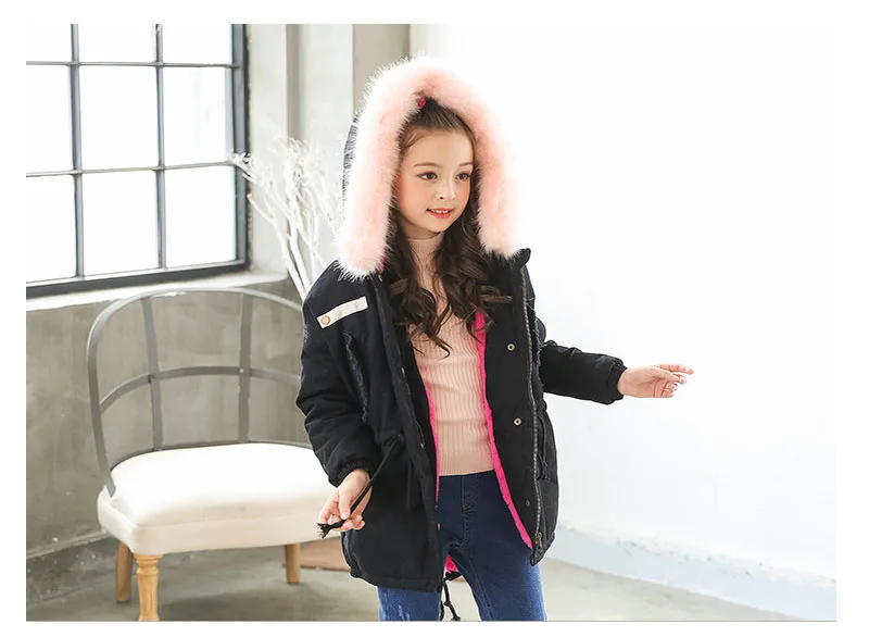 teenage girls winter coat long 2017 children's parkas red green padded thick fur hooded winter jackets for girls clothing 5 6 7 8 9 10 11 12 13 14 15 16 17 years little teenage girl winter coat jacket children winter jackets for girls  (16)