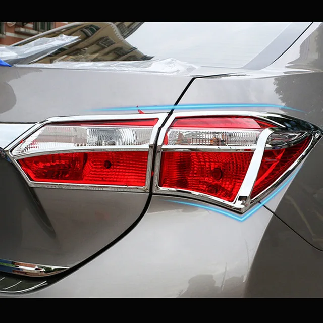 

For Toyota RAV4 2014 2015 ABS Chrome Car Tail Light cover Cover trim Car Styling Accessories 4pcs