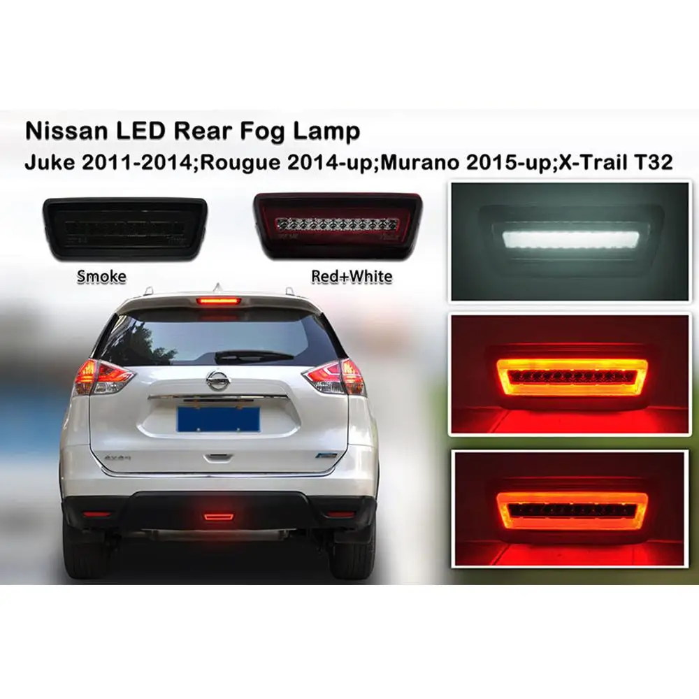

LED Rear Fog Tail Light Strobe Brake Lamp For Nissan Juke Rogue Murano Sedan