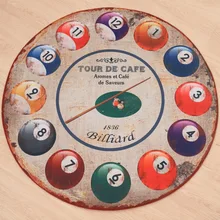 Retro Personality Billiards Carpet Children’s Bedroom Living Room Carpet Rugs Computer Swivel Chair Round Mats
