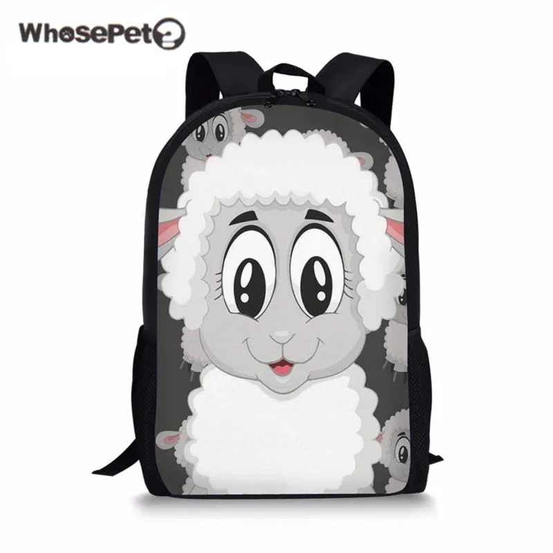 WHOSEPET Cute Sheep Schoolbag For Children Boys Girls Zoo School