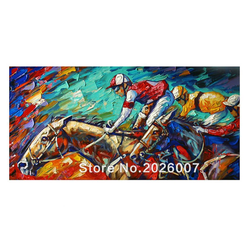 رسمت باليد سباق الخيل وحة سكين خلاصة زيت على قماش اللوحة غرفة المعيشة الديكور الفن الحديث جدار ديكور رسمت باليد سباق الخيل وحة سكين خلاصة زيت على قماش اللوحة غرفة المعيشة الديكور الفن الحديث جدار ديكور