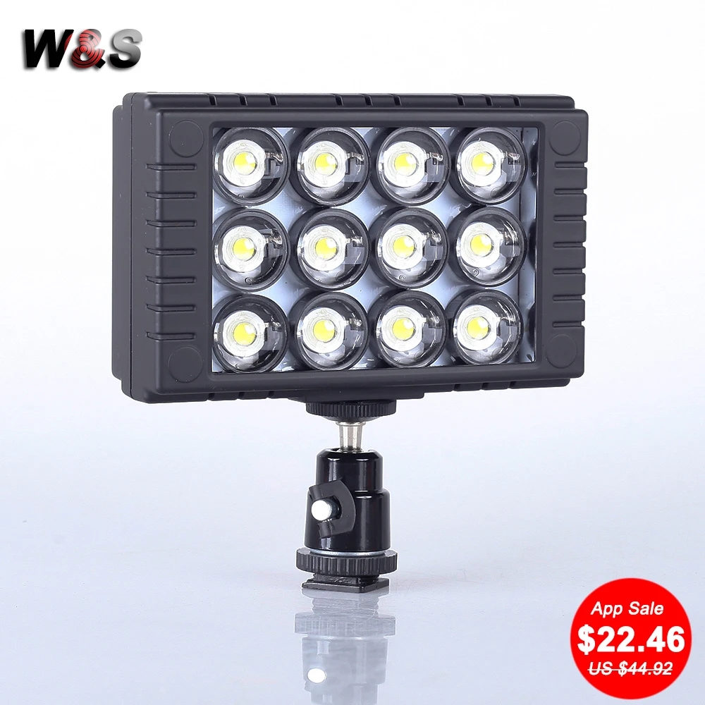 Горячие WanSen W12 3200 K/5600 K DV Камера Pro светодиодный видео для CANON NIKON Свадьба съемки