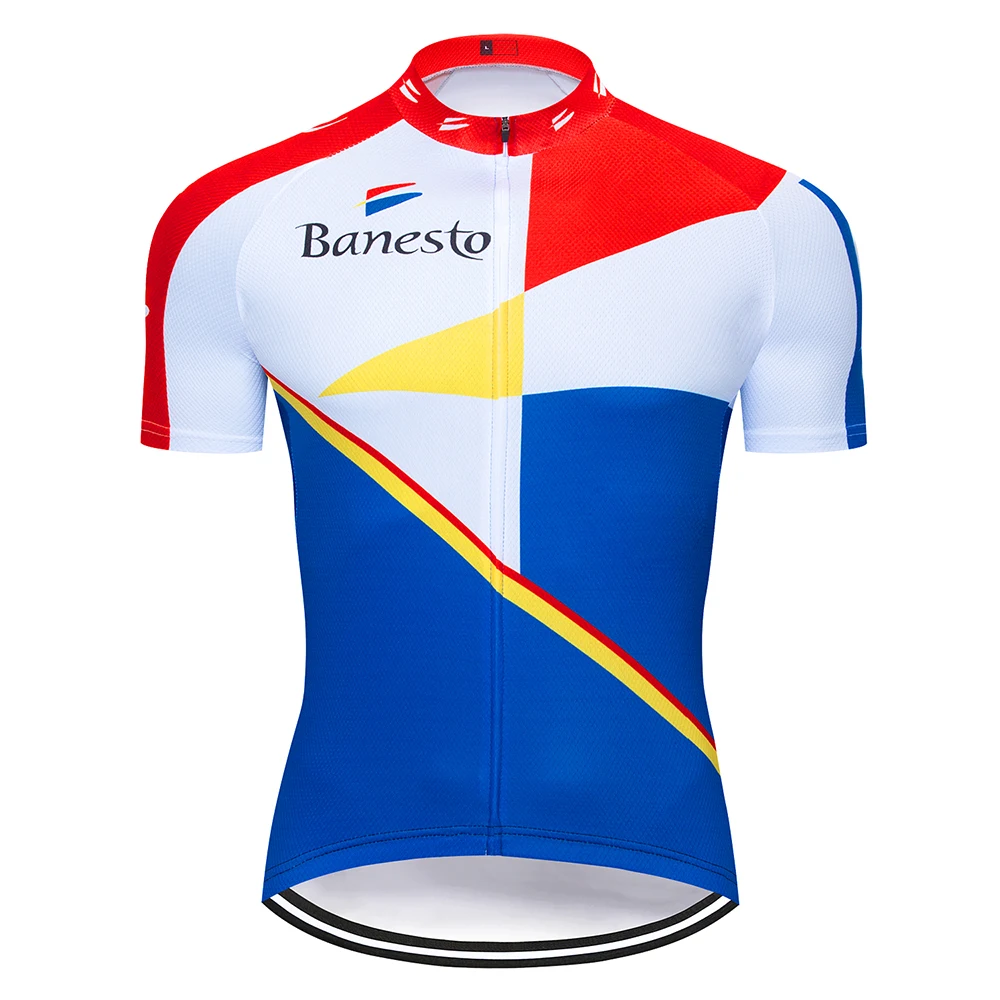 

Banesto 2018 world Champion short sleeve cycling clothing breathable MTB bike jersey ropa ciclismo bicycle cycling top