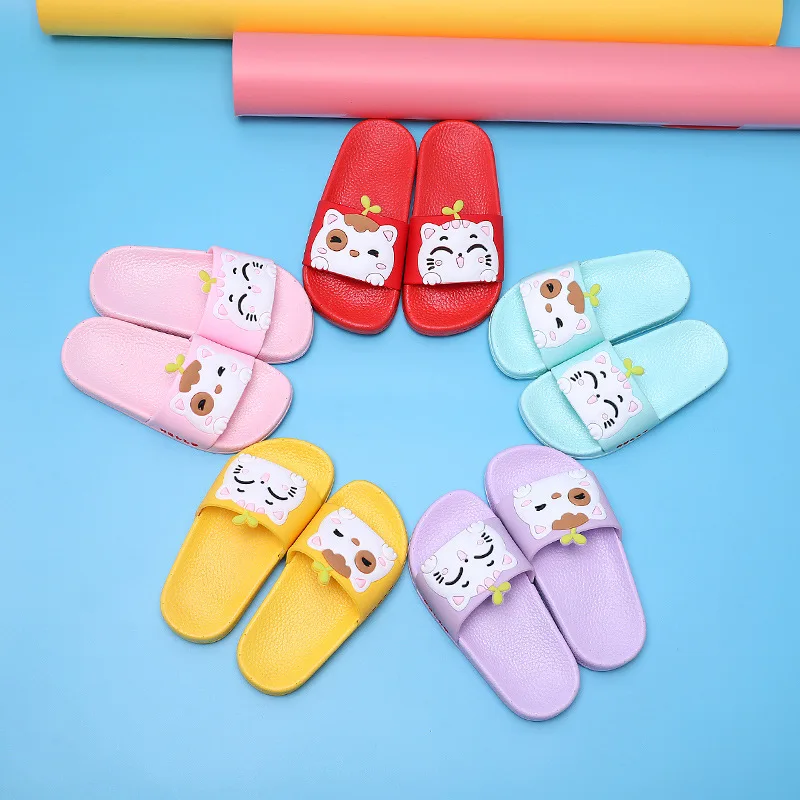 

2019 Cute Summer Girls Boys Baby slippers kids Children cartoon Toddler Kids slippers Home Bathroom beach Kids Flip Flops