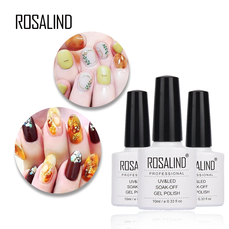 

ROSALIND Gel 1S 10ML Blossom Gel Nail Polish Soak Off DIY Design Of Nail Gel Lacquer UV LED Lamp Tops Nail Primer
