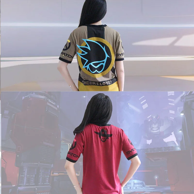 Coshome OW D.VA T Shirt Rabbit Cosplay Dva T-shirts Anime Costumes Tops Men Women Short Sleeve Summer Tees (10)