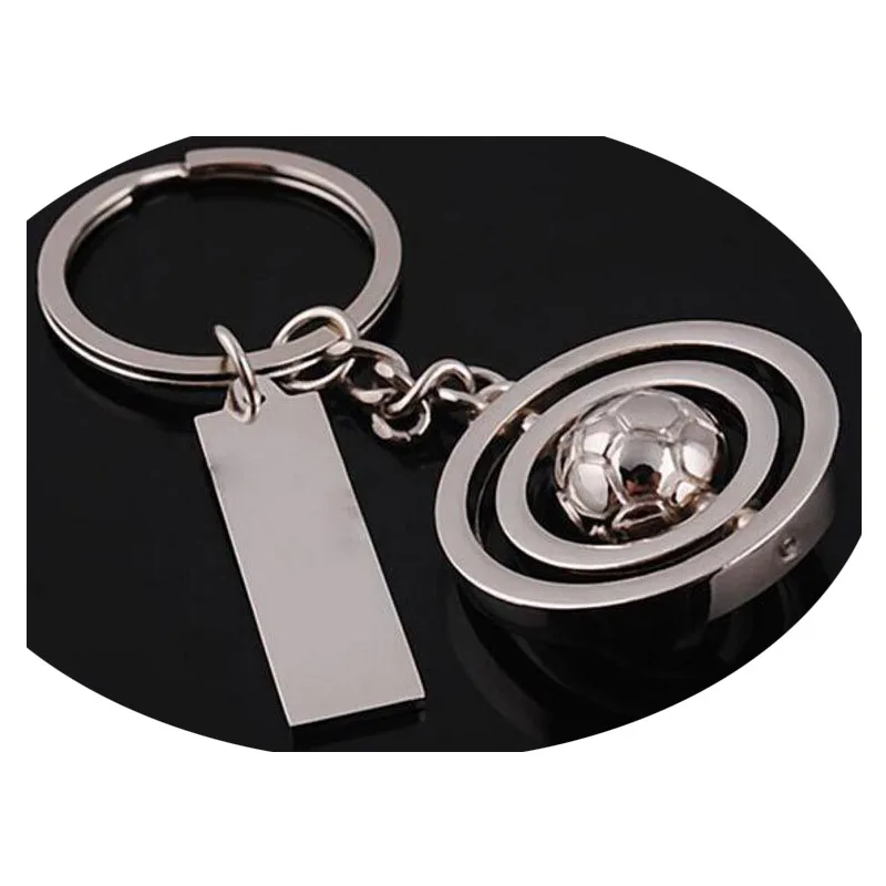 Rotating Ball key rings car key holder Soccer Ball Keychain Football
