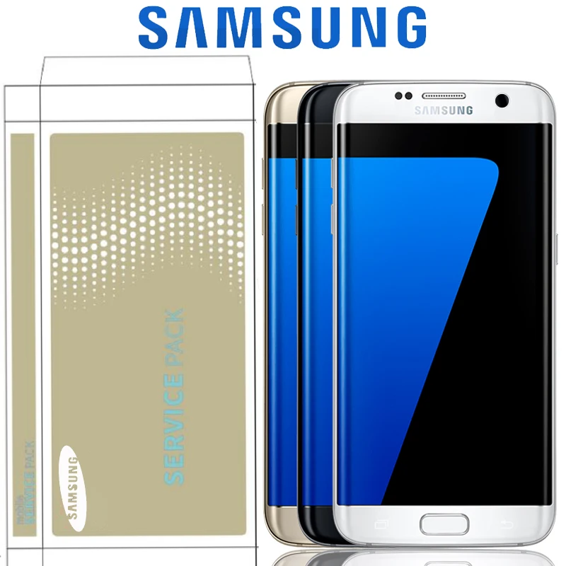 Оригинальный 5 ''SUPER AMOLED для samsung Galaxy S7 Edge G935 G935F SM ЖК экран дигитайзер сборка