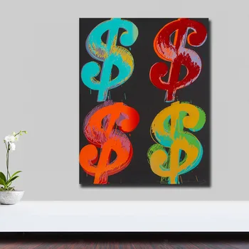 

Abstract Painting Andy Warhol $ (Quadrant) 1982 Pop Art Wall Art Decor Canvas Painting Wall Picture For Home Decor Oil Painting