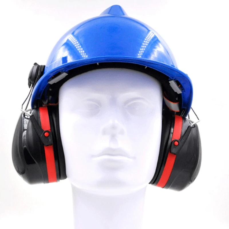 

Anti-noise On-Helmet Earmuffs Ear Protector For Safety Helmet Cap Use Factory Construction Work Safety Hearing Protection