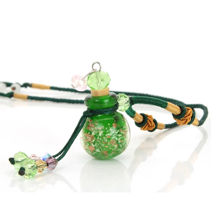 

Wholesale Lover's Gift for Girl's birthday Essential oils Necklaces Colored glaze Spherical Noctilucent Crystal Luxury F006003