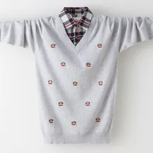 Детская одежда рубашка с воротником свитер для мальчиков от 3 до 16 лет