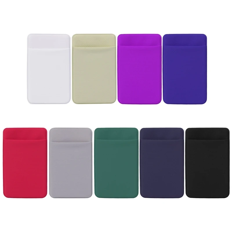 

New Elastic Mobile Phone Wallet Credit ID Card Holder Pocket Adhesive Sticker