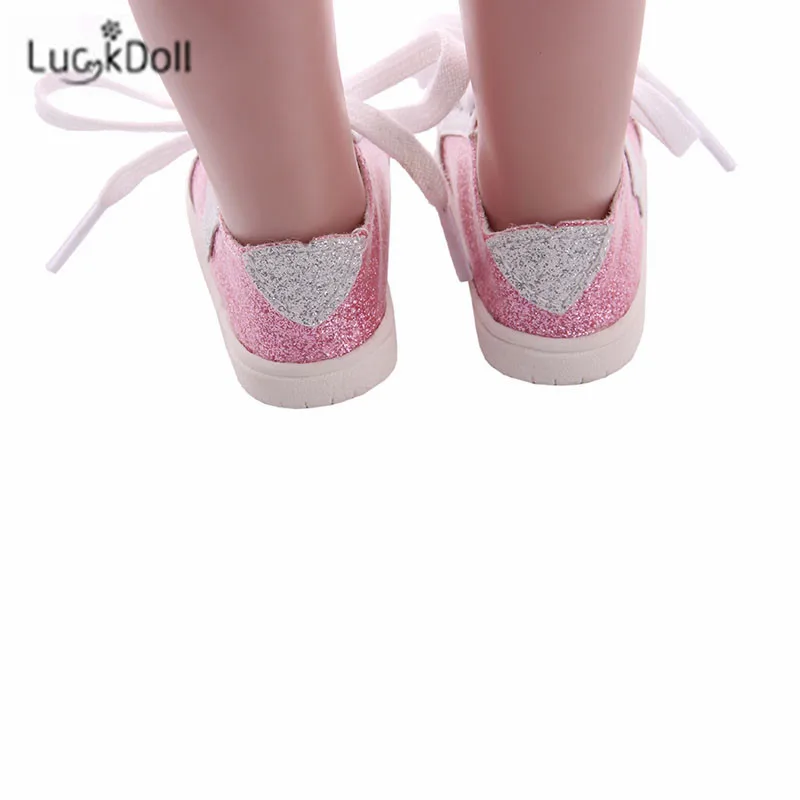 LUCKDOLL вафельная пятиугольная обувная игрушка ShoesFit 18 дюймов американская 43 см детская кукла одежда аксессуары, игрушки для девочек, поколение, день рождения Gif