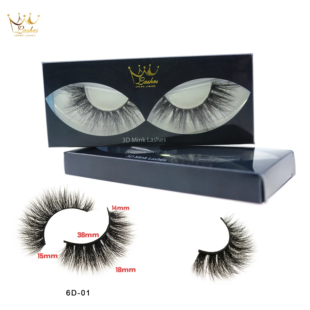 

crown eyelashes 6D mink eyelashes, natural dense, make-up special false eyelashes, wholesale, custom packaging box logo