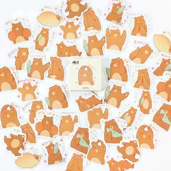 46 шт./кор. милый мультяшный медведь бумаги наклейки украшения DIY альбом дневник Скрапбукинг этикетка кавайная наклейка