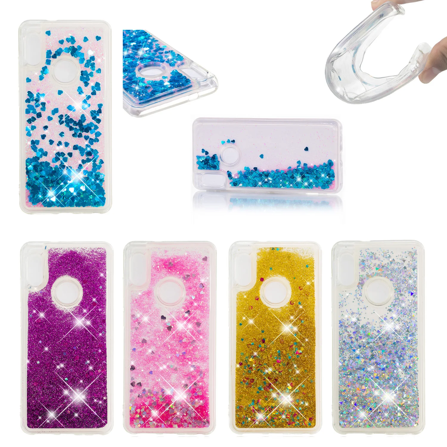 Bling Glitter For coque Xiaomi Redmi Note 5 pro Soft Silicone case Crystal Sequins Quicksand funda cover |