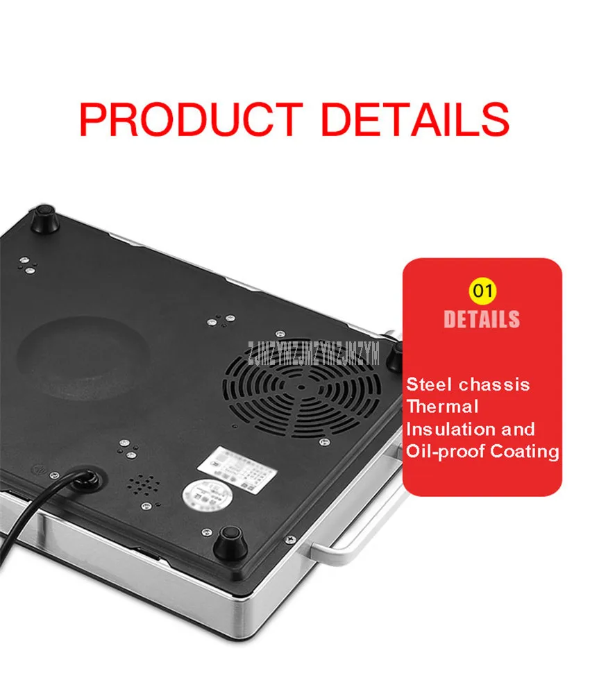 3000W 39*31cm Touch Control Electric Ceramic Stove Induction Cooker 180min Timing Power Adjusting No Radiation Cooktop JN-20A6B