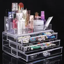 Качество Прозрачный Рабочий стол Косметика органайзер; контейнер для хранения украшений по уходу за кожей демонстрационная стойка для духов