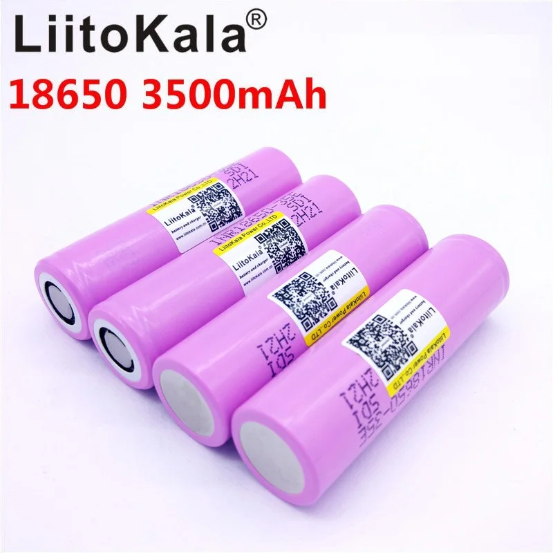 Liitokala для samsung 18650 3500 мАч 13A разряда INR18650 35E INR18650-35E Батарея li-ion 3 7 В аккумуляторная |