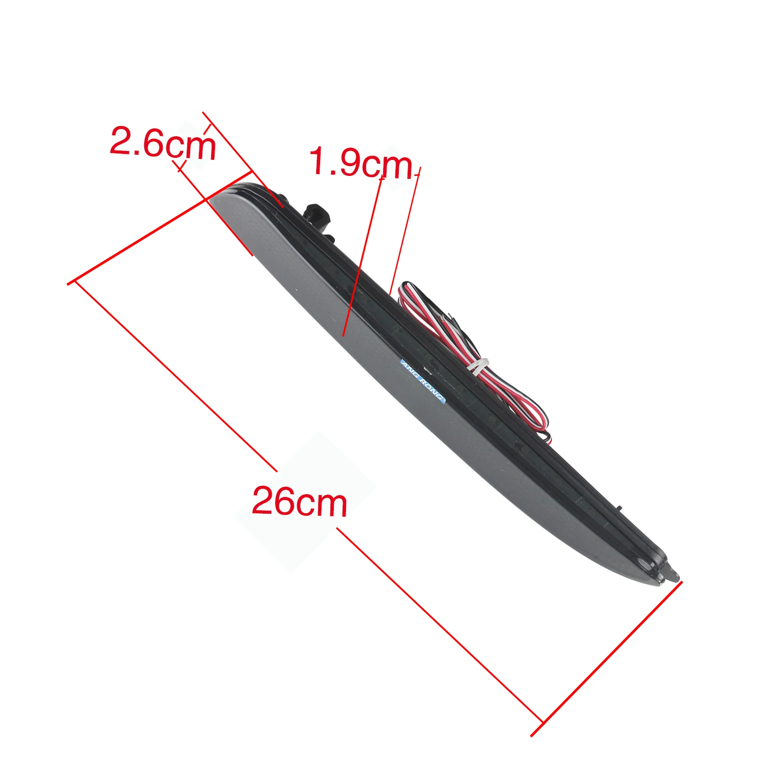 ANGRONG 2X светодиодный задний бампер отражатель задний стоп-сигнал противотуманный светильник черный объектив для Mazda 3 Axela