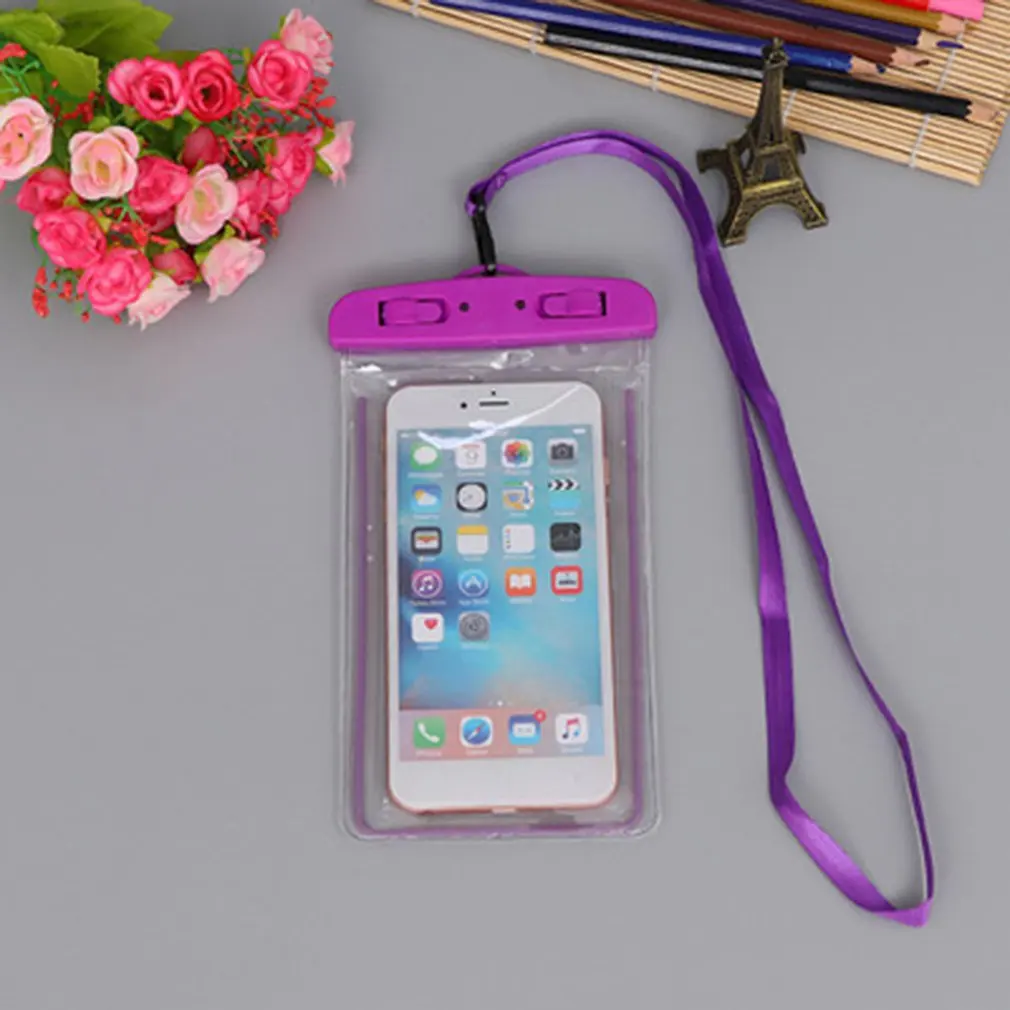 

Waterproof PVC Swimming Bag Mobile Phone Case Cover Dry Pouch Universal Diving Drifting Riving Trekking Bags