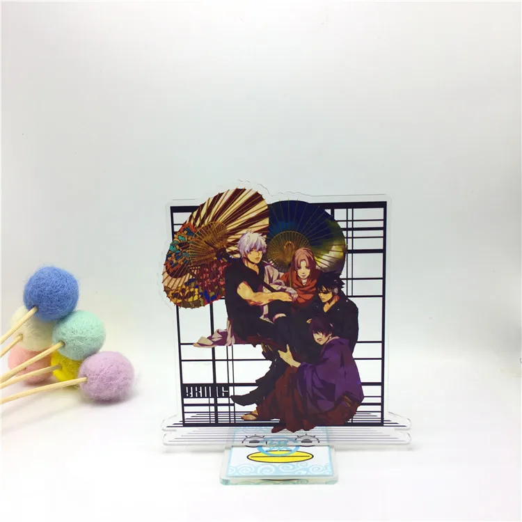 Аниме гинтама Саката гинтоки акриловая модель на подставке игрушки Двусторонняя фигурка кулон игрушка подарок
