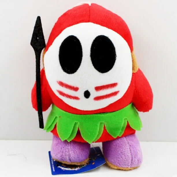 Super Mario Bros Shy Guy Masked Doll Plush Toy Stuffed Animal Figure 6" 