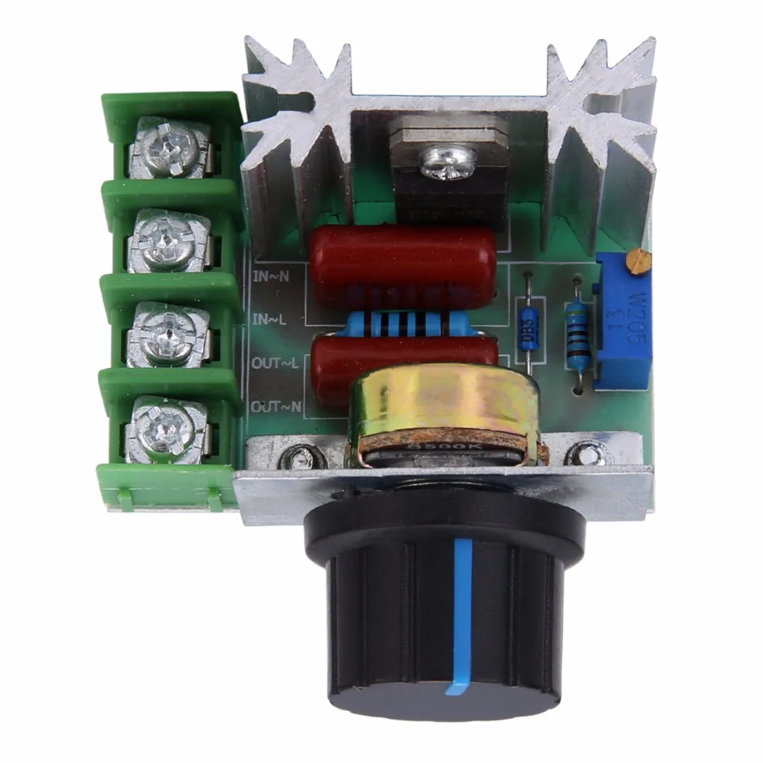 Electronic Voltage Regulator 50-220V 2000W High Power AC Motor Dimmers SCR Controller Knob Switch Speed Control Equipment