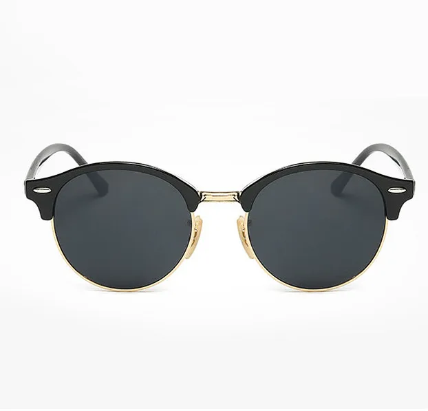XojoX солнцезащитные очки мужские Поляризованные брендовые дизайнерские солнцезащитные очки для ночного вождения Женские Ретро Классические зеркальные солнцезащитные очки модные очки - Цвет линз: BLACK GOLD