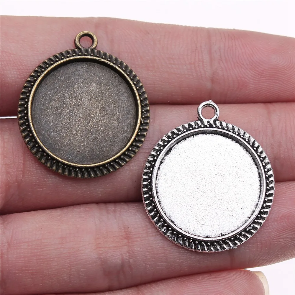 10 шт. 20 мм Внутренний размер 29x25 мм Наружный размер винтажный античный серебряный античный бронзового цвета из цинкового сплава Камея Кабошон Базовая установка